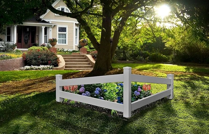 Corner Vinyl Picket Fence