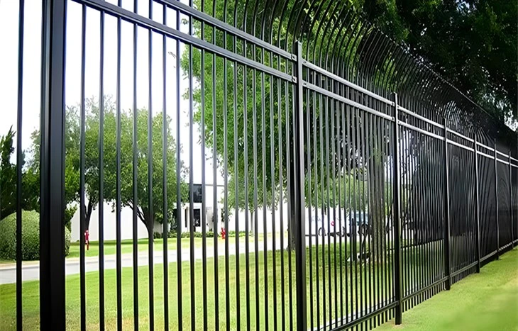 Curved Steel Fence